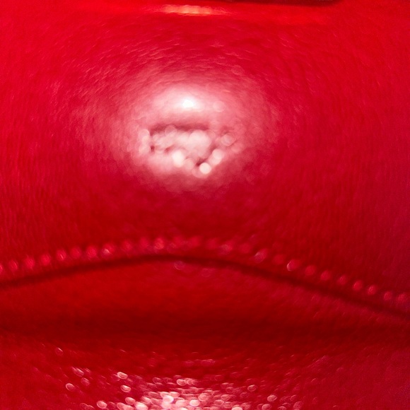 Abas Red Crocodile-Embossed Women's Clutch - Picture 4 of 5